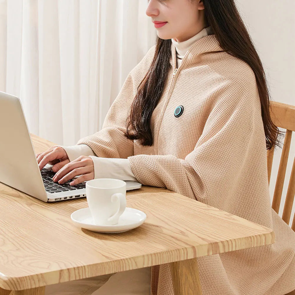 Icone™ HeatedShawl: Elektrisk Oppvarmet Sjal Termisk Komfort Vinter Varm Teppe