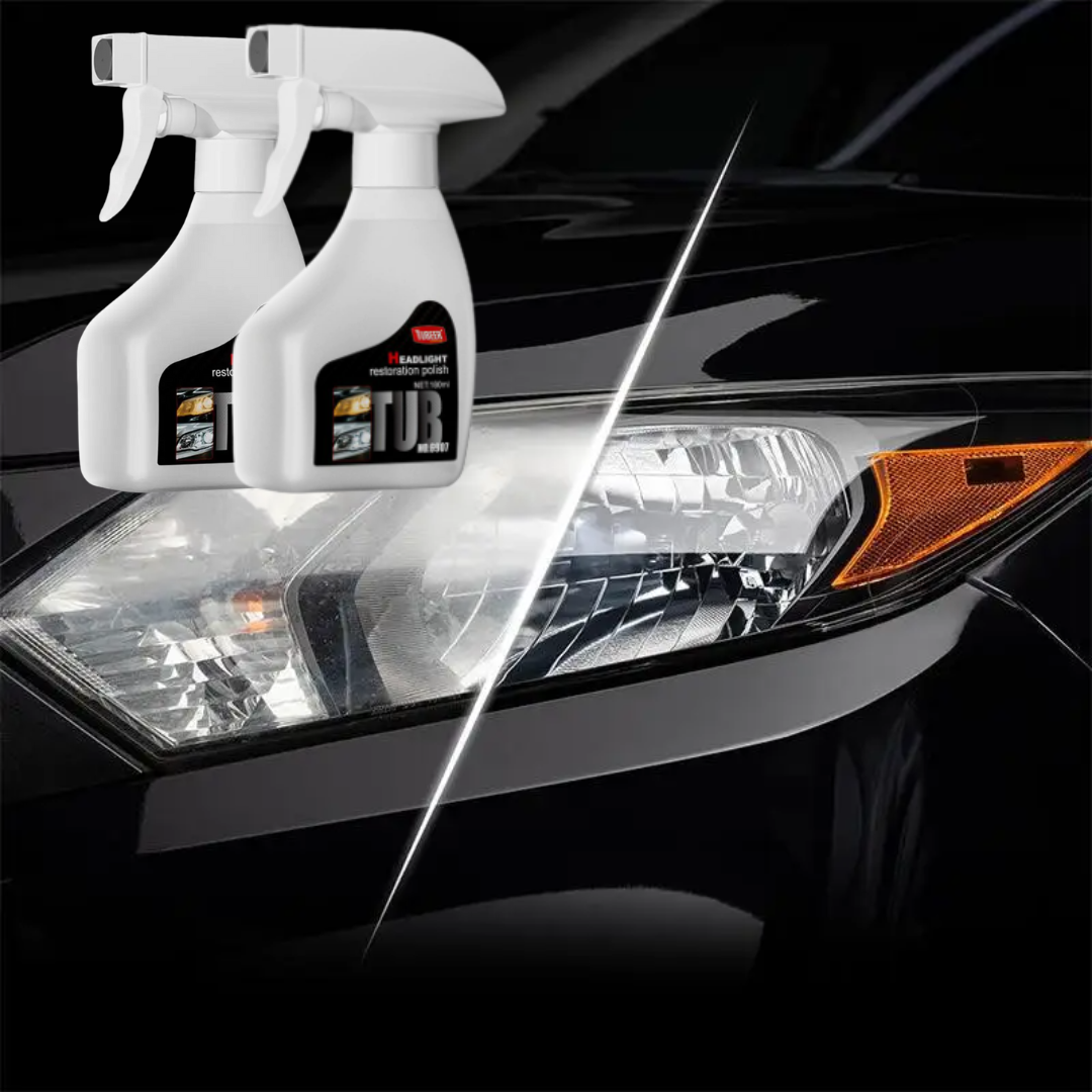 HeadlightSpray 1+1 GRATIS: Enkel Å Bruke Bilfrontlys Rengjøring Spray Sett