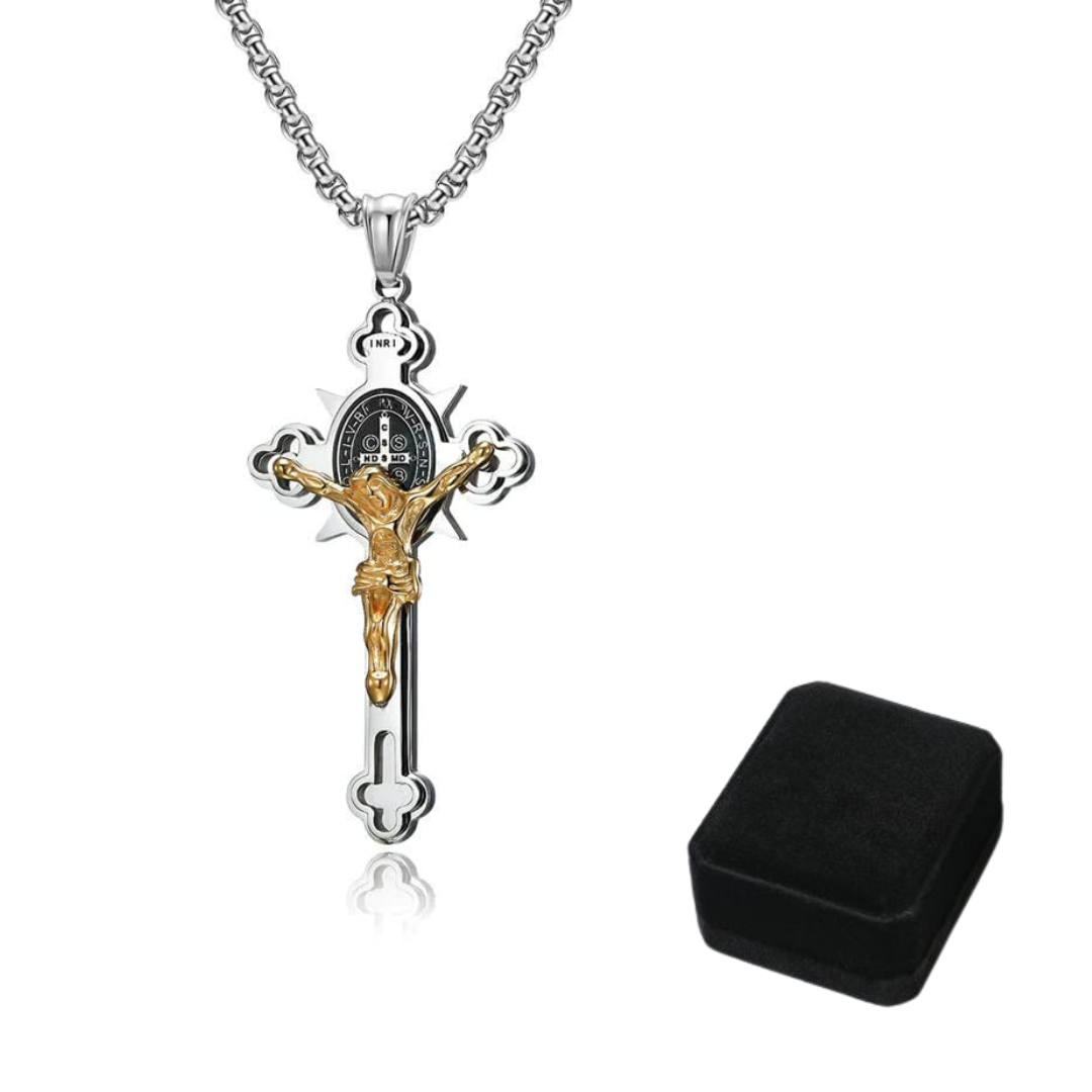Jewelance™ CrossProtection 1+1 GRATIS: Åndelig Beskyttelse Kors Anheng Halskjede Med Gaveeske