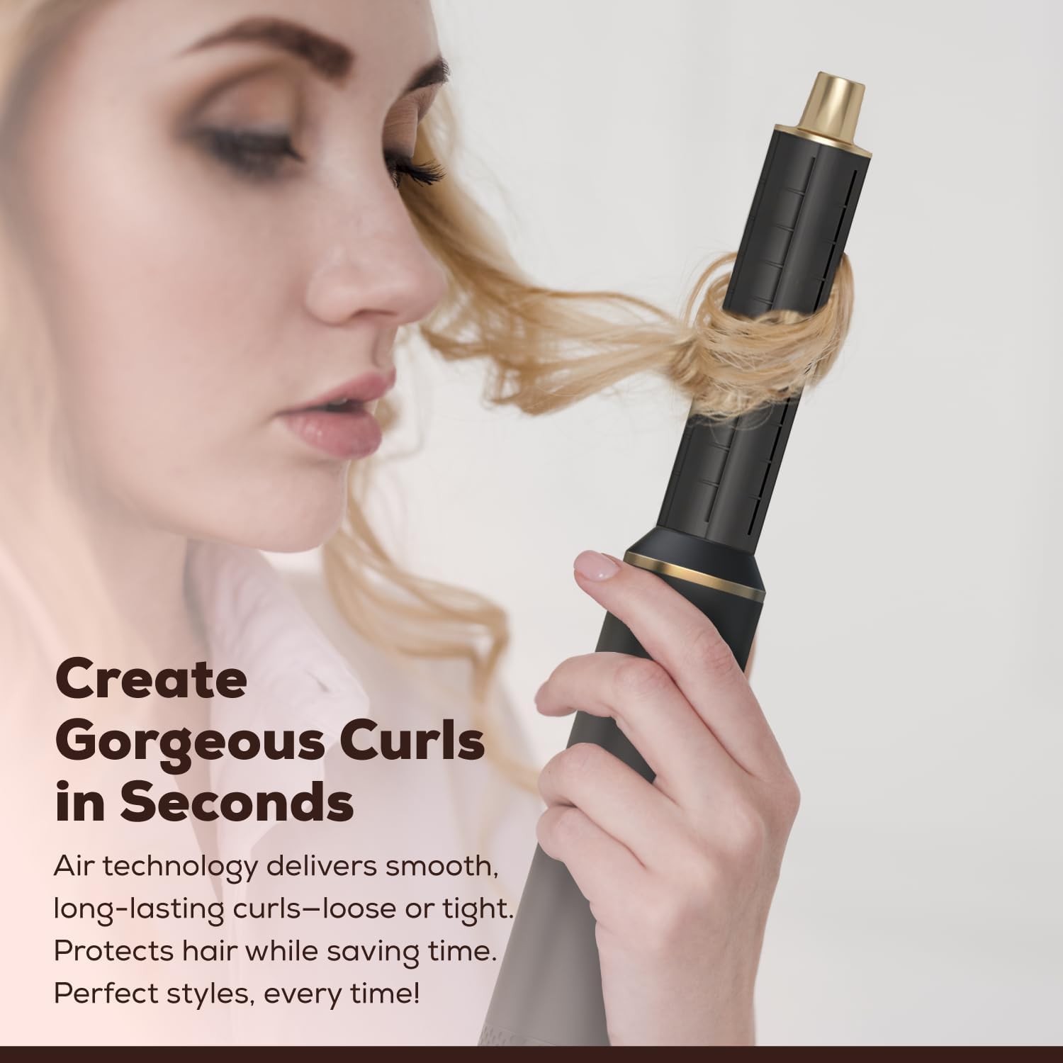 Rose® StylingBrush: 5-In-1 Utskiftbar Hår Føn Tørker Og Styling Børste