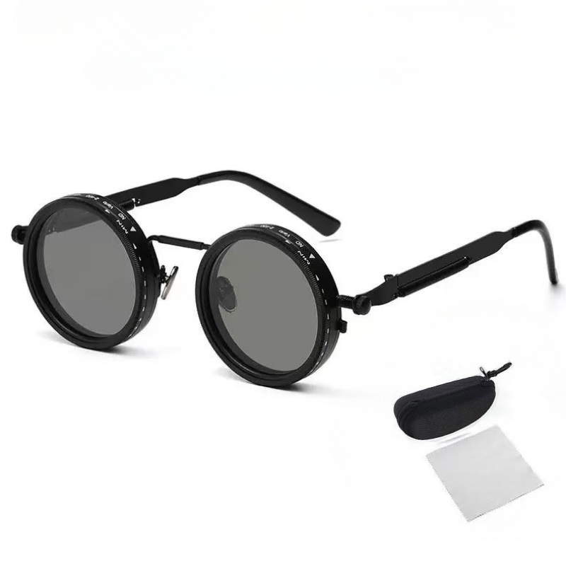 AdjustableSunglass: Lysende Lys Til Svakt Lys Justerbar Dimmingsolbrille Med Etui