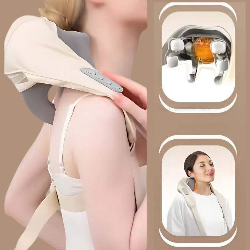 NeckMassager: Beroligende Varme Afslappende Nakke Og Skuldermassager