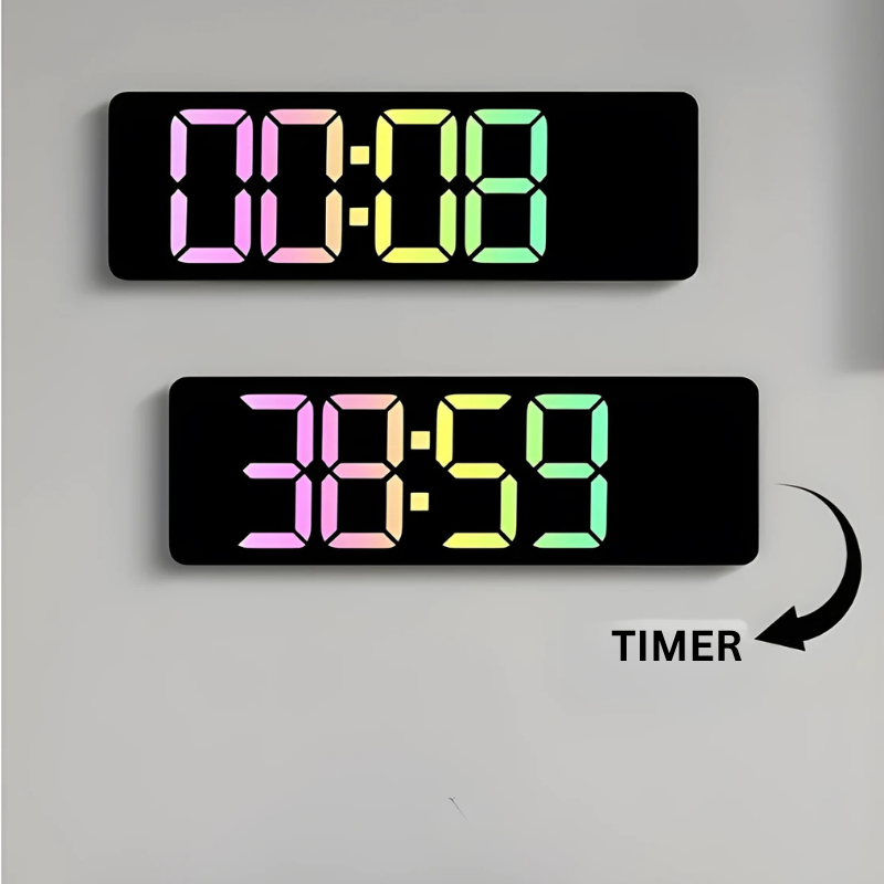 Globetrek° DigitalClock: Stor LED Skjerm Display Digital Klokke