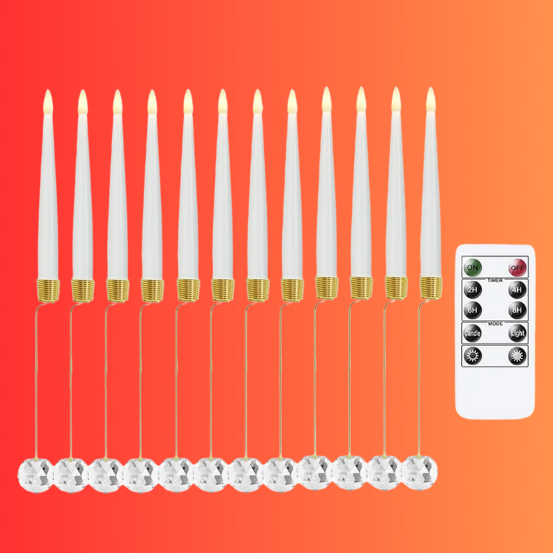 Ledsen™ ChristmasGlow: LED Magisk Jul Glød Krystall Kule Stearinlys