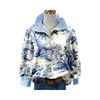 Icone™ FormalBlouse: Stilfull Langermet Unik Print Formell Bluse