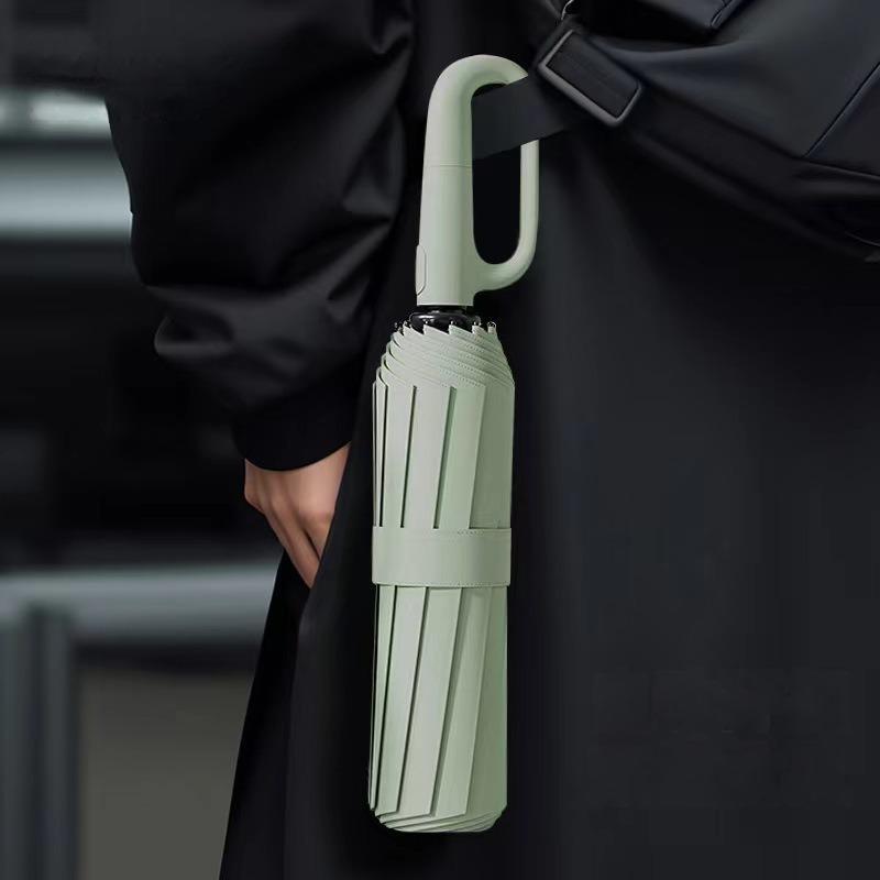 FoldingUmbrella: Automatisk 20 Ben Ringespenn Håndtak Sammenleggbar Paraply