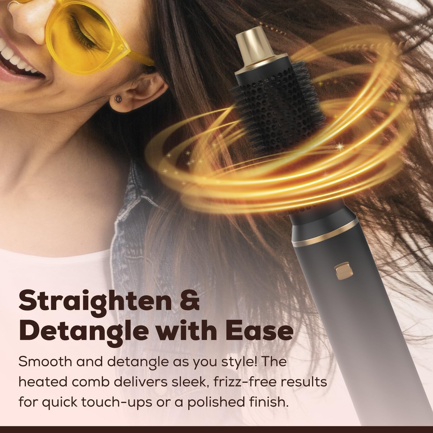 Rose® StylingBrush: 5-In-1 Utskiftbar Hår Føn Tørker Og Styling Børste