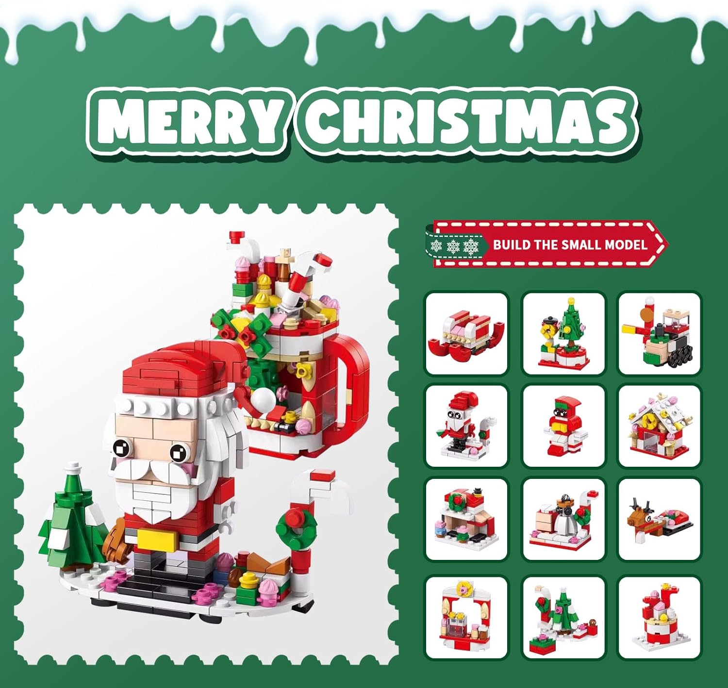 ChristmasBlocks: Jule Advents Kalender Bygge Klosser Sett