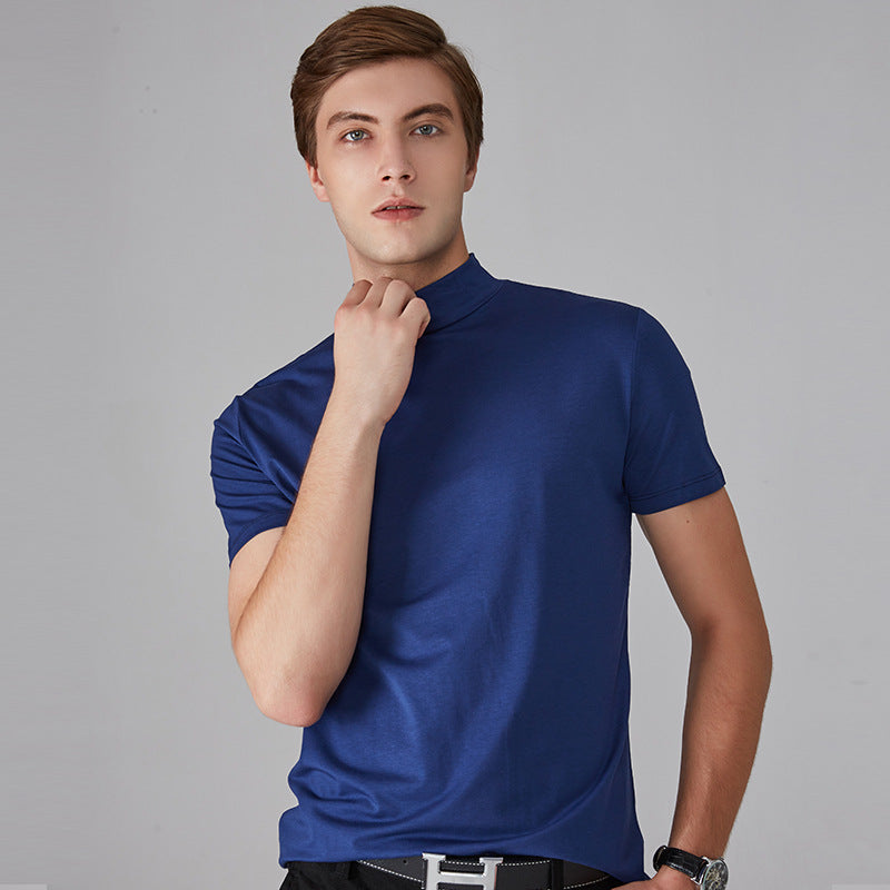Icone™ FitShirt 1+1 GRATIS: Herre Smal Passform Høy Hals Tilfeldig Skjorte