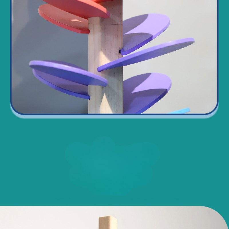 Kletshuts™ MarbleTower: Interaktiv Regnbue Marmor Tre Tårn Barne Leketøy