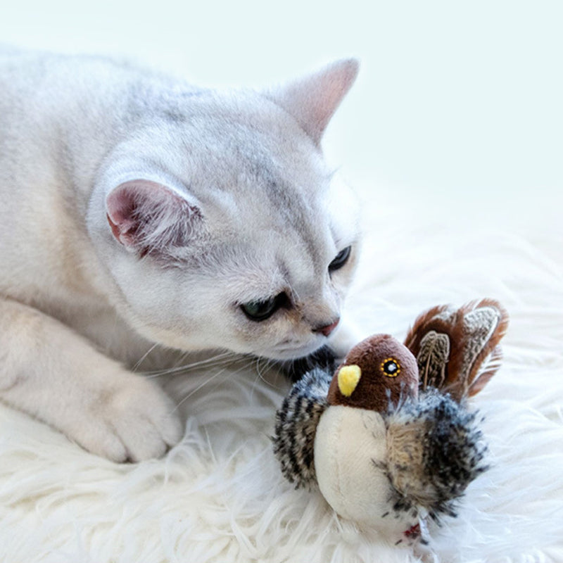 Catfri® BirdToy: Interaktiv Kvitrende Fugl Leketøy For Katter