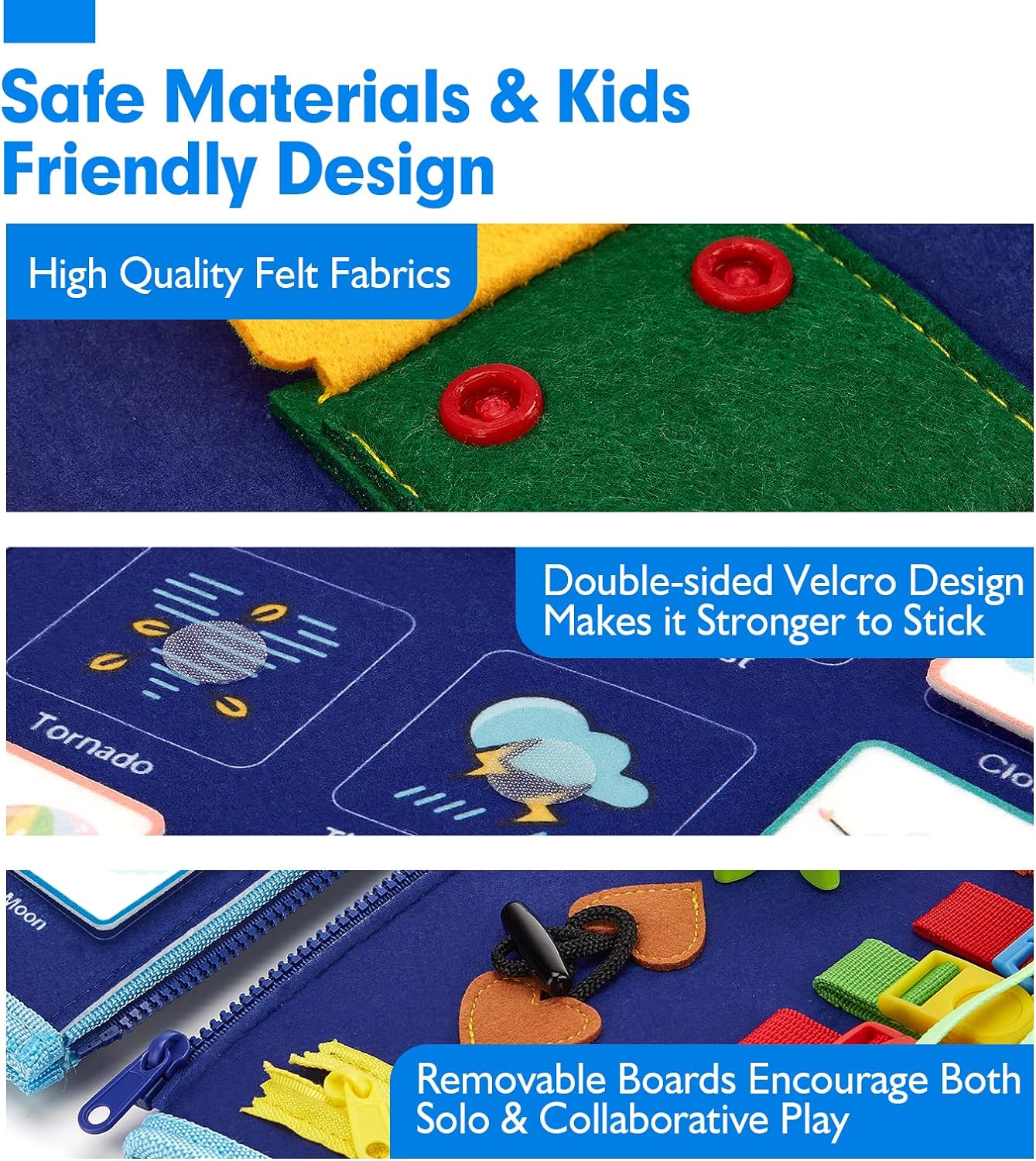 Kletshuts™ BusyBoard: Sensorisk Fin Motorikk Ferdigheter Montessori Pedagogisk Busy Board