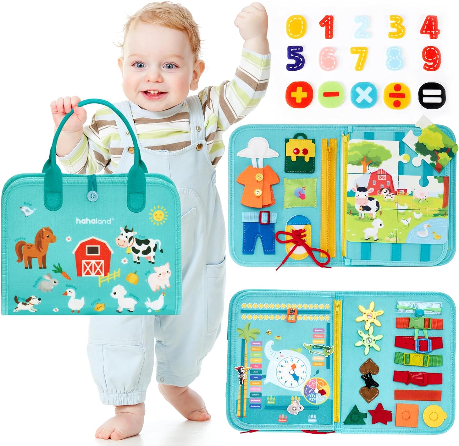 Kletshuts™ BusyBoard: Sensorisk Fin Motorikk Ferdigheter Montessori Pedagogisk Busy Board