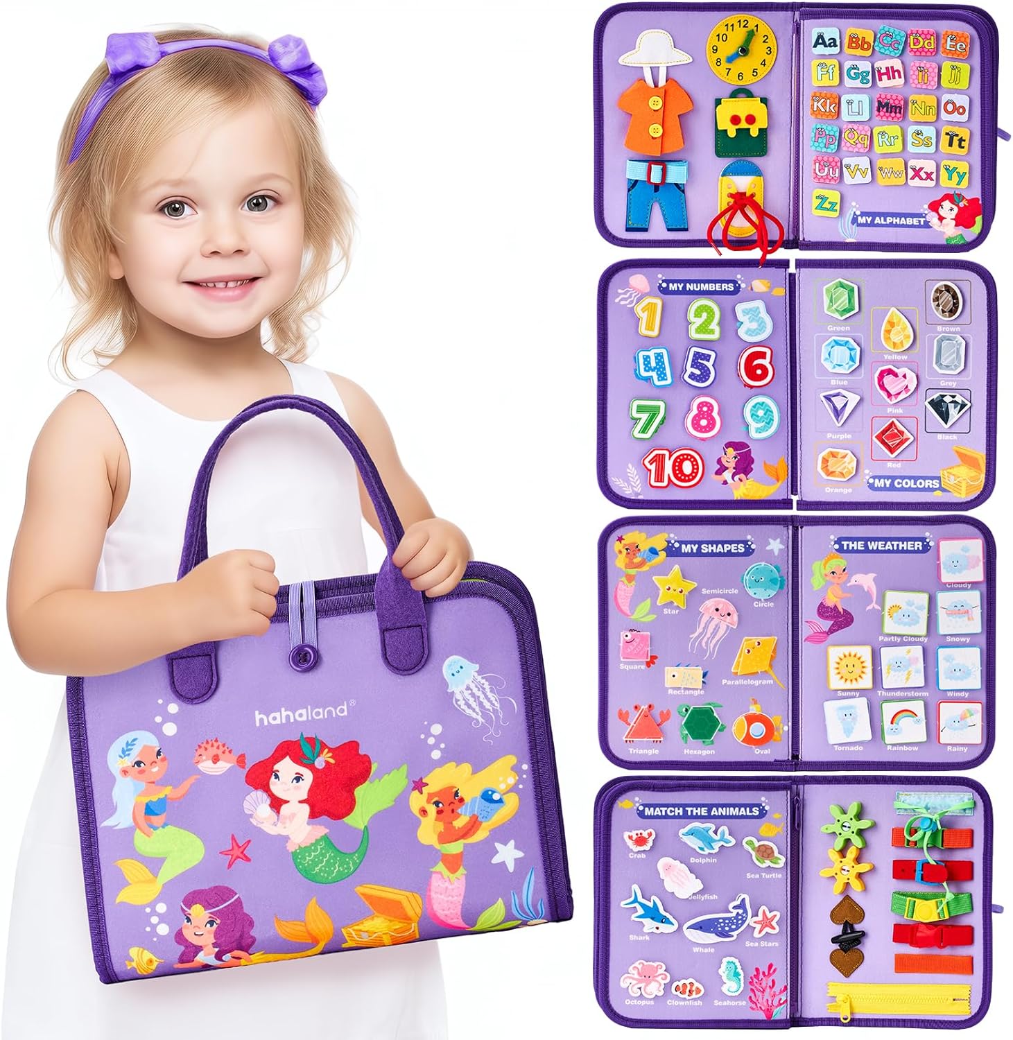 Kletshuts™ BusyBoard: Sensorisk Fin Motorikk Ferdigheter Montessori Pedagogisk Busy Board