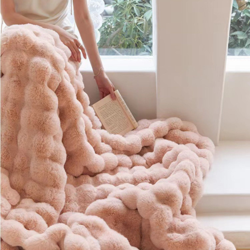 FluffyBlanket - Ekstra Tykk Sofa Og Seng Vinter Teppe