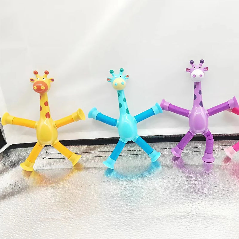 Kletshuts™ StretchyGiraffe: Teleskopisk Stretchy Giraff Leketøy Med Sugekopp