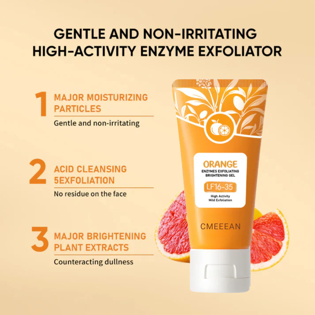 ExfoliatingGel 1+1 GRATIS: Orange Eksfolierende Gel Mild Død Hud Fjerner