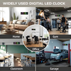 Globetrek° DigitalClock: Stor LED Skjerm Display Digital Klokke