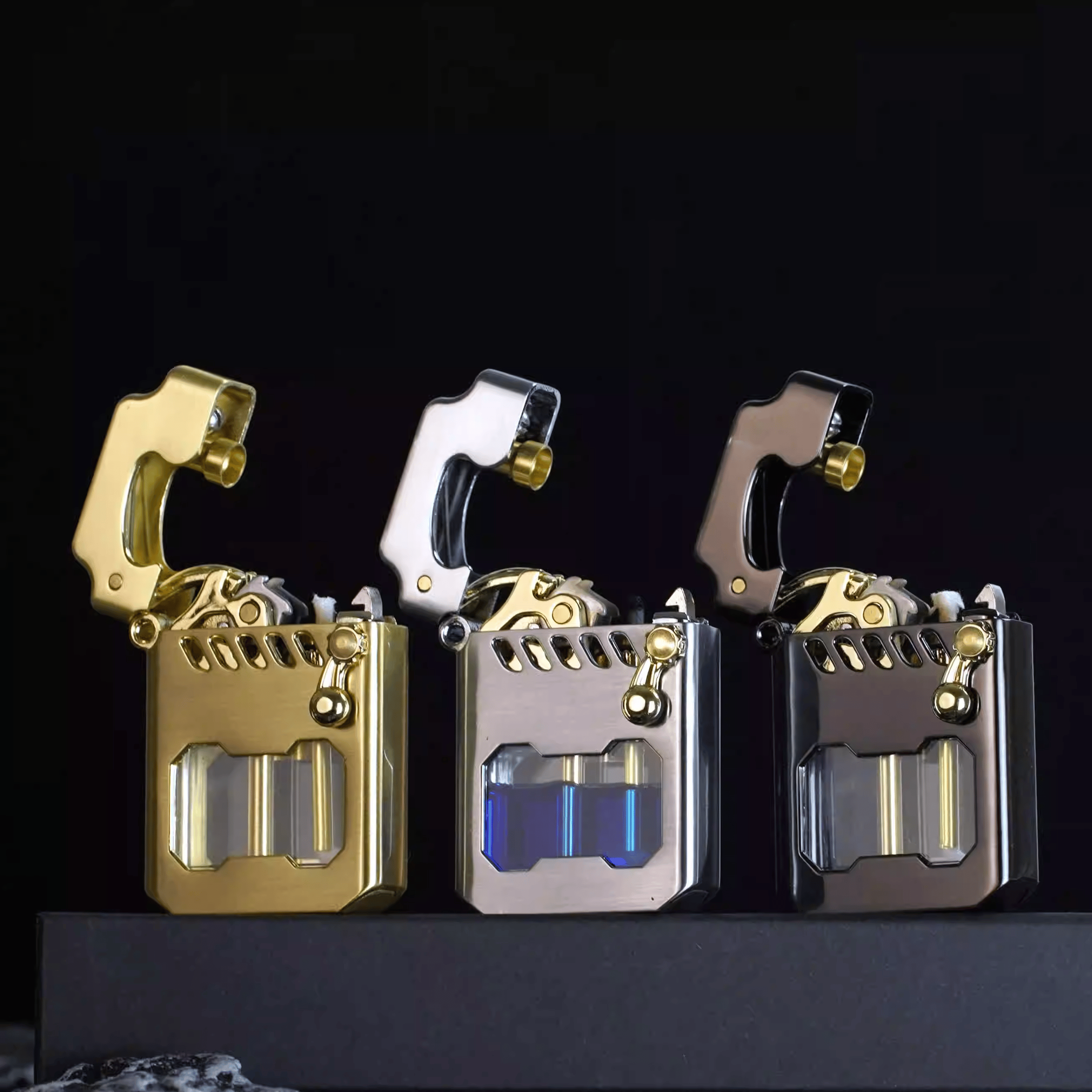 PowerLighter - Kraftig, Moderne Design, Vindtett Metalllighter