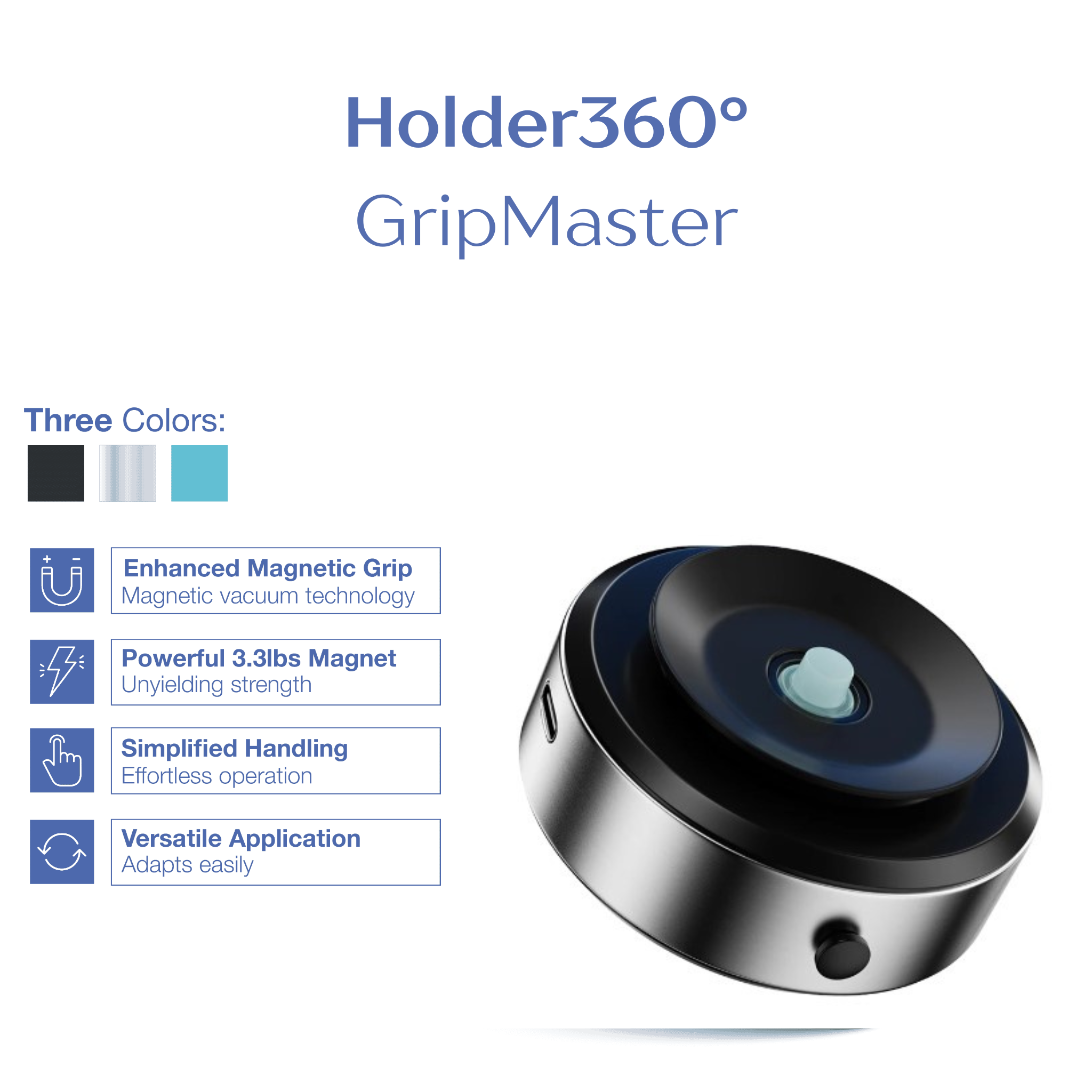 Holder360° GripMaster - Sterk Magnetisk Telefon Innehaver