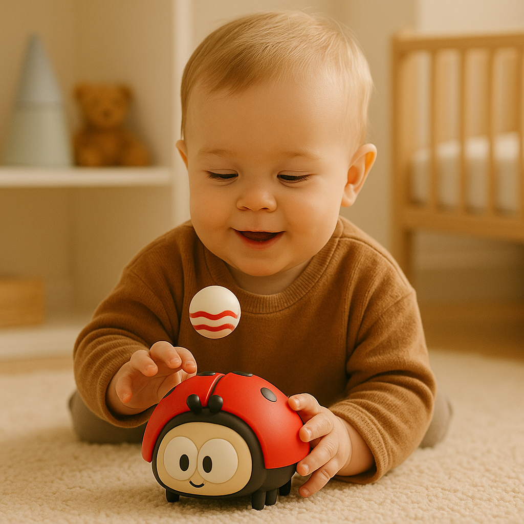 Kletshuts™ LadybugToy: Søt Fargerik Marihøne Ball Blåser Barn Leketøy