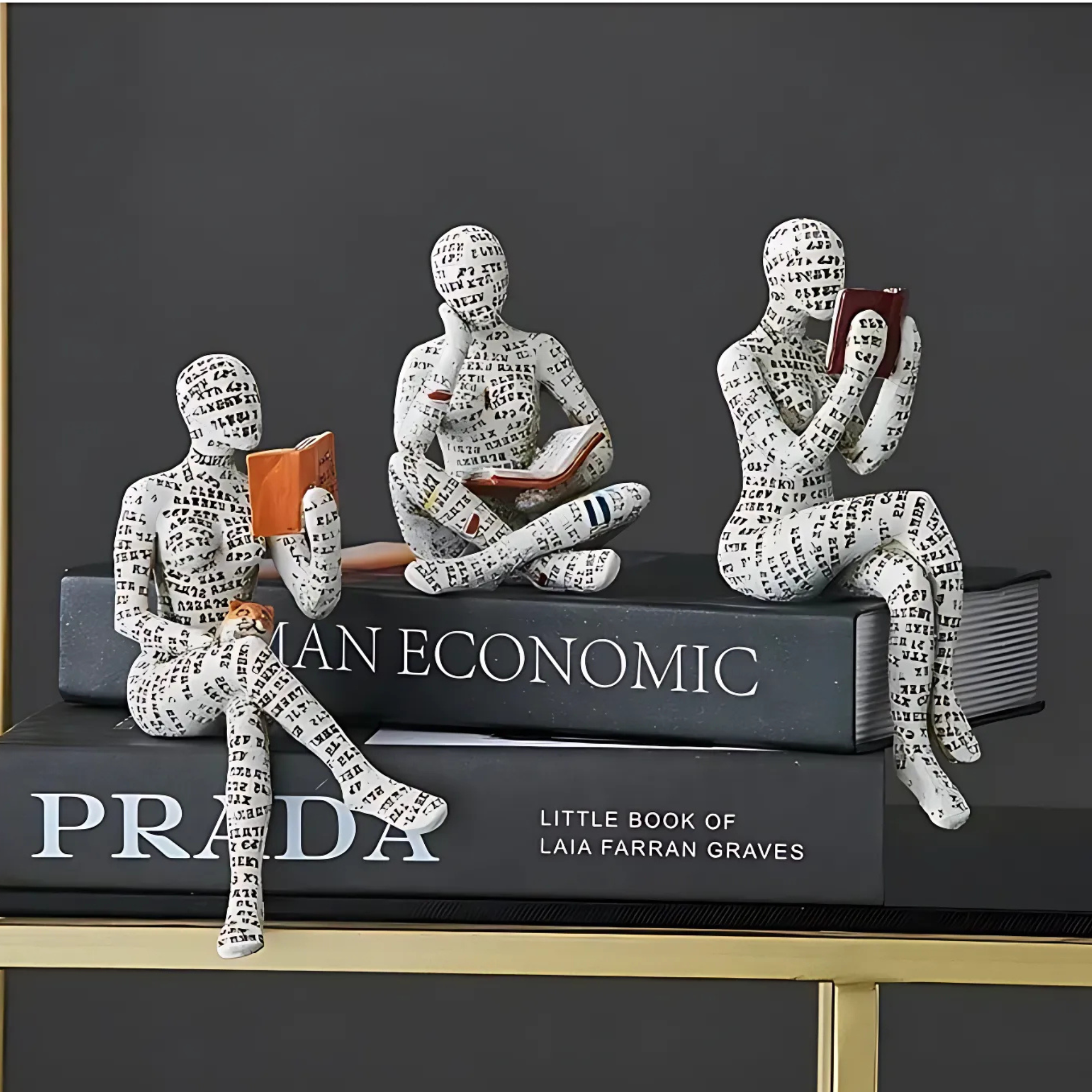 ReaderDecor 1+1 GRATIS: Lesing Figur Dekor for Skrivebord Og Hylleutstilling