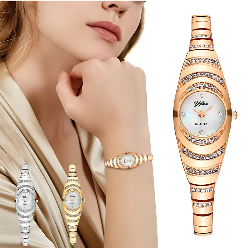 Jewelance™ ElegantWatch: Elegant Moderne Dameklokke Med Gaveeske
