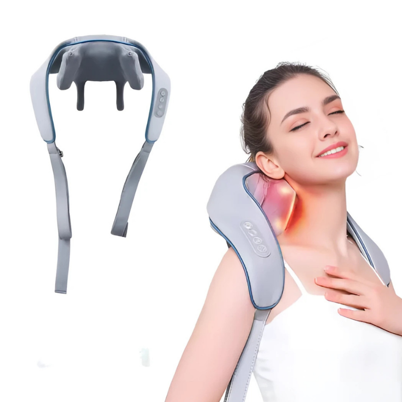 NeckMassager: Beroligende Varme Afslappende Nakke Og Skuldermassager