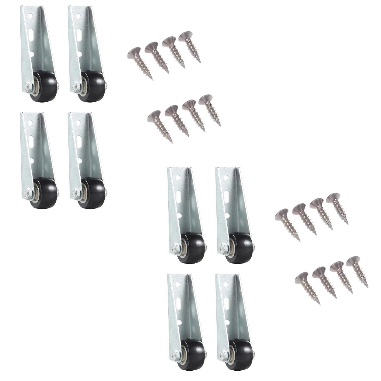 Globetrek° CasterWheels 4+4 GRATIS: Plassbesparende Tung Plikt Kaster Hjul