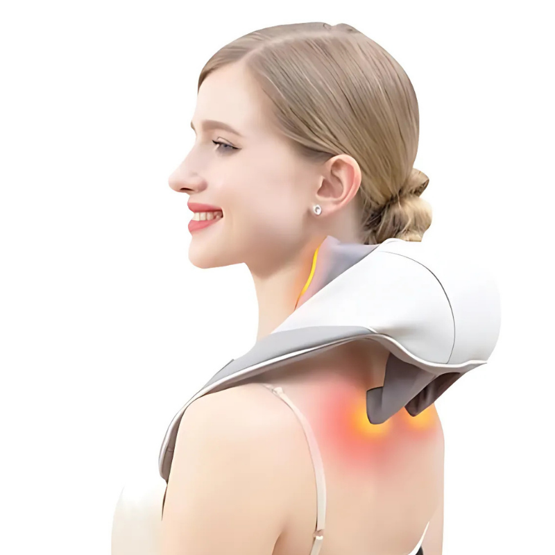 NeckMassager: Beroligende Varme Afslappende Nakke Og Skuldermassager