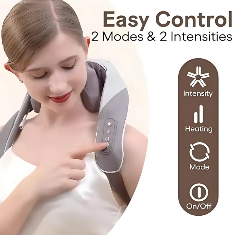 NeckMassager: Beroligende Varme Afslappende Nakke Og Skuldermassager