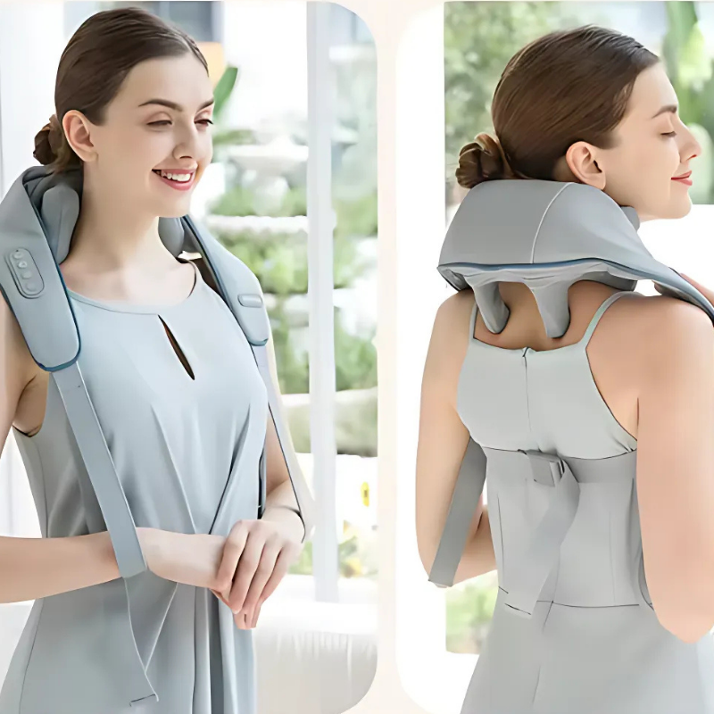 NeckMassager: Beroligende Varme Afslappende Nakke Og Skuldermassager