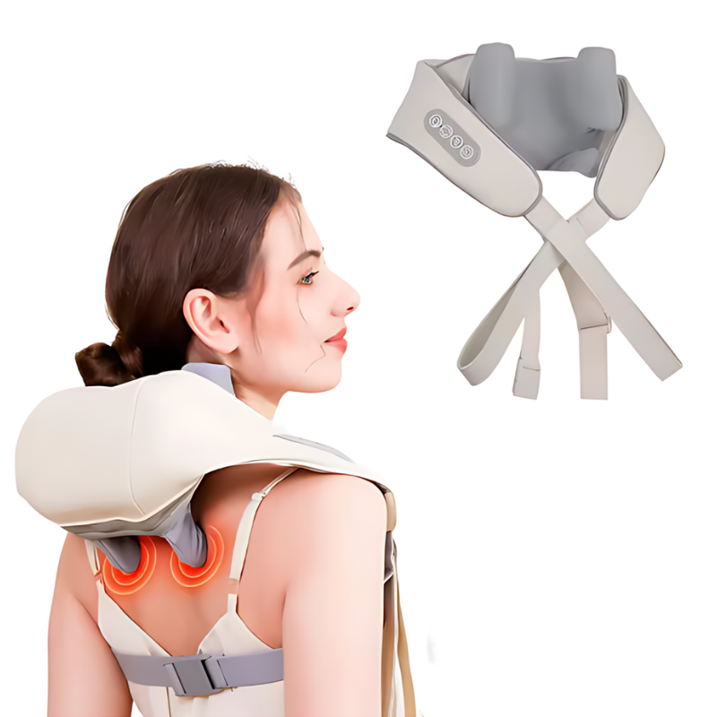 NeckMassager: Beroligende Varme Afslappende Nakke Og Skuldermassager