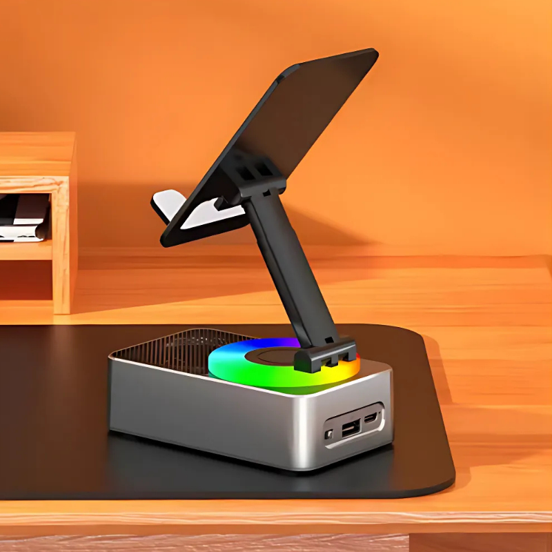 Holder360° PowerSpeaker: 3-I-1 Telefonholder Bluetooth-Høyttaler Og Bærbar Powerbank