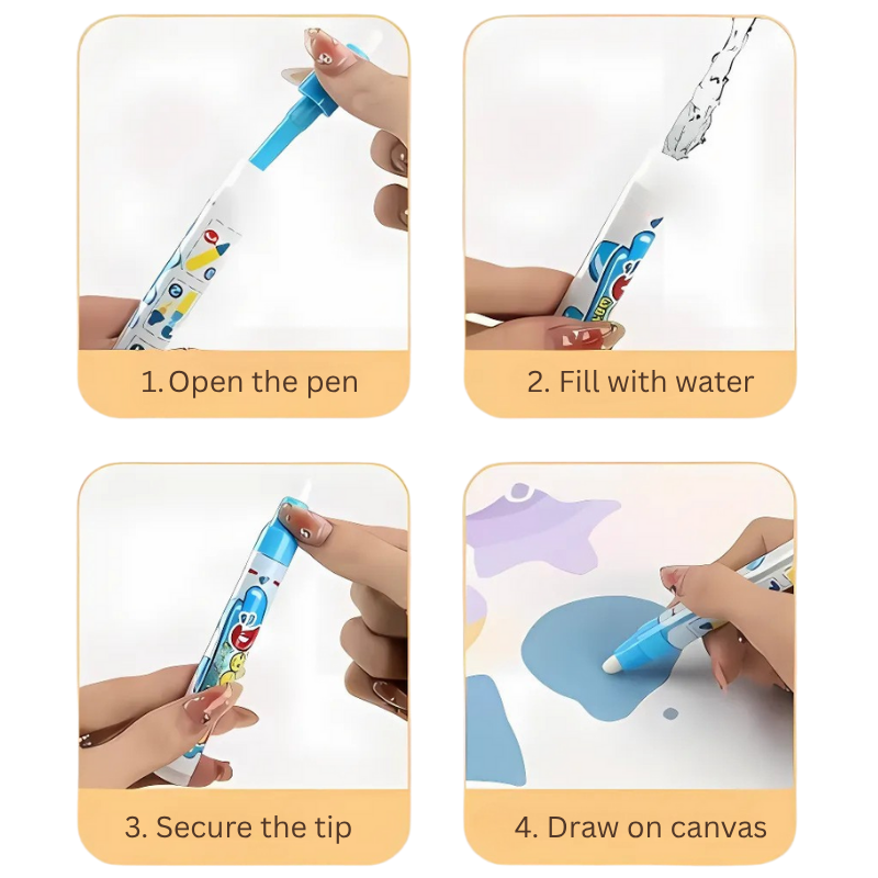 Kletshuts™ WaterCanvas: Gjenbrukbart Vanndoodle Lerretsett For Barn