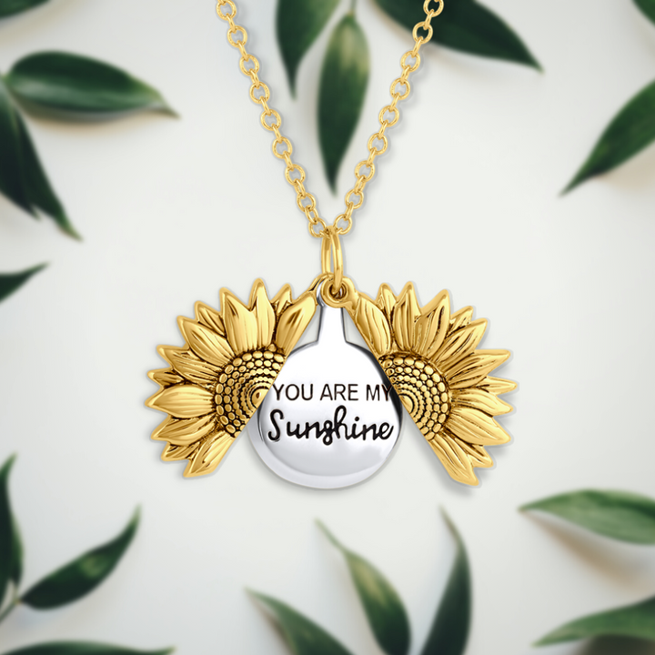 Jewelance™ SunflowerNecklace: "Du Er Min Solskinn" Solsikke  Sjarm Halskjede