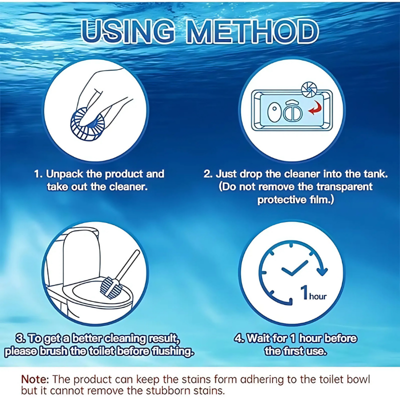 Cleaner Pro° ToiletTablets: Automatisk Drop-In Toalettrens Tabletter
