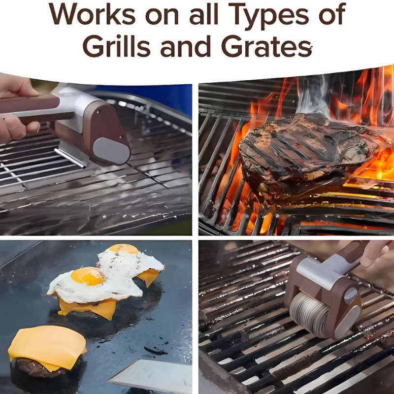 Cleaner Pro° GrillCleaner: Oppladbar Elektrisk Børsteløs Grillrenser Rulle