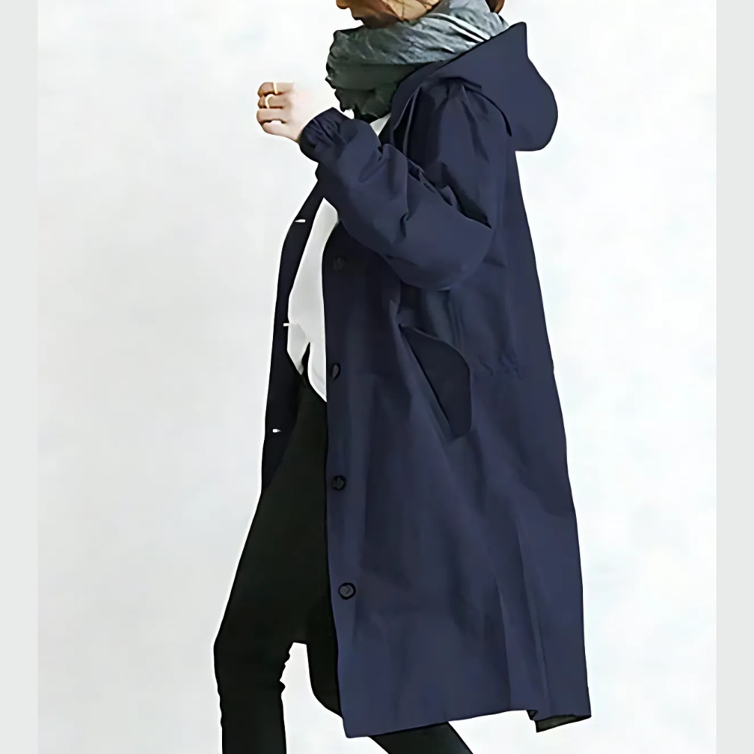 Icone™ ElegantCoat - Allværs Lett Komfort Med Hette Elegant Frakk