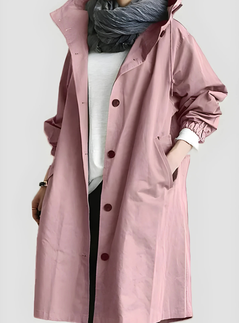 Icone™ ElegantCoat - Allværs Lett Komfort Med Hette Elegant Frakk