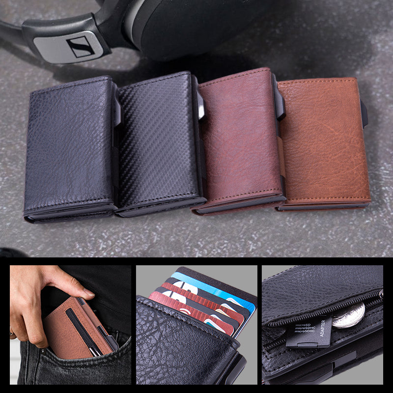 Icone™ CardHolder: Automatisk Slank Pop-up Kort Holder Og Lommebok