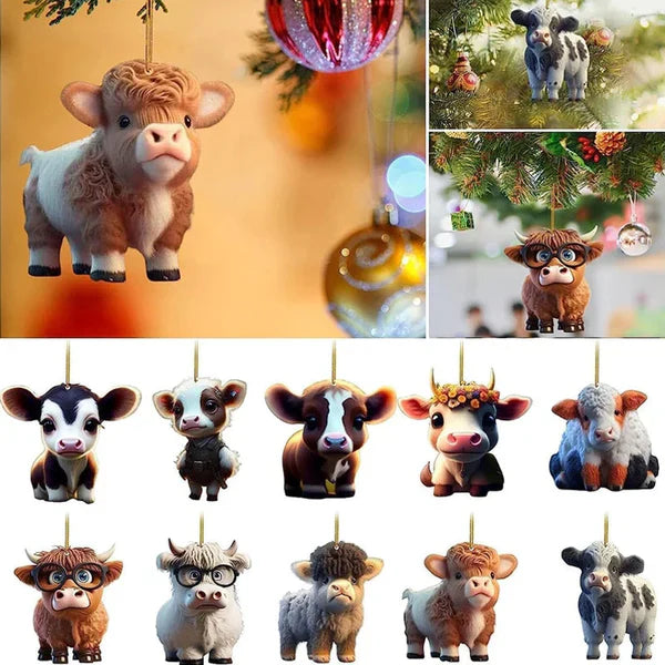 CowDecor - Tegneserie Ku Jul Tre Dekorasjon