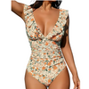 Icone™ ElegantSwimsuit: Elegant Plissert Design Med V-Hals Mage-Kontroll Badedrakt