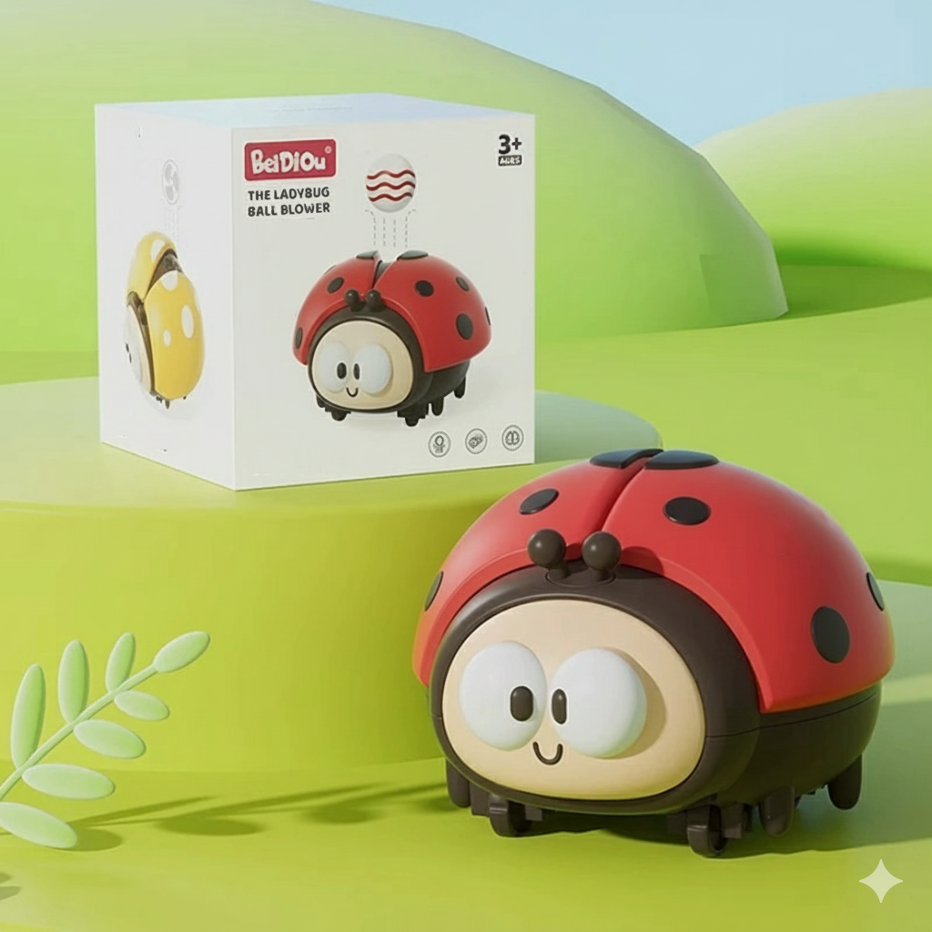 Kletshuts™ LadybugToy: Søt Fargerik Marihøne Ball Blåser Barn Leketøy