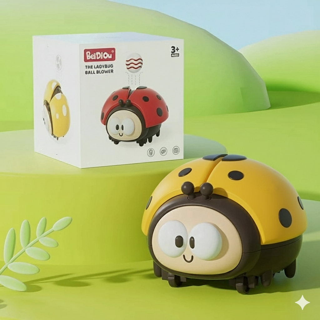 Kletshuts™ LadybugToy: Søt Fargerik Marihøne Ball Blåser Barn Leketøy