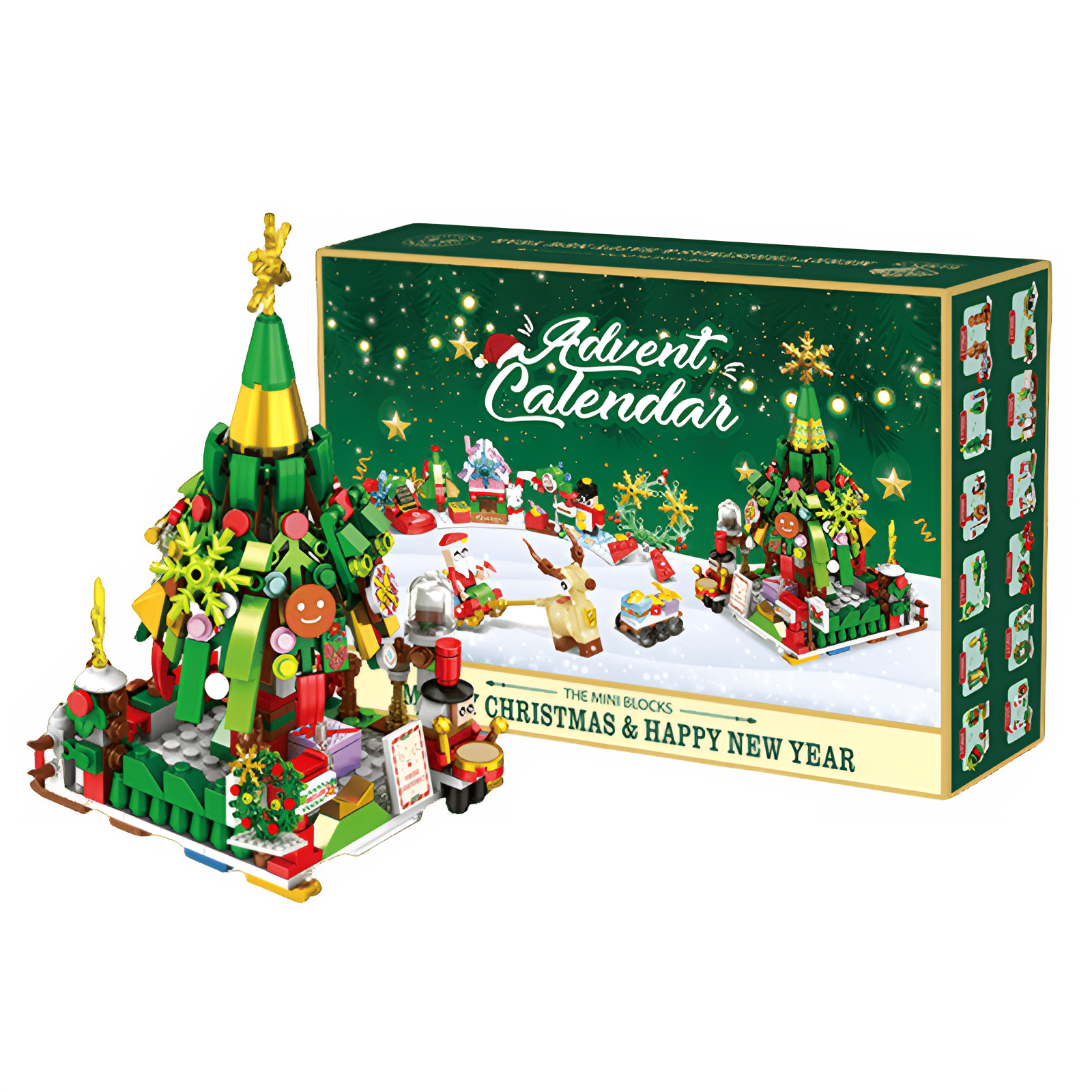ChristmasBlocks: Jule Advents Kalender Bygge Klosser Sett