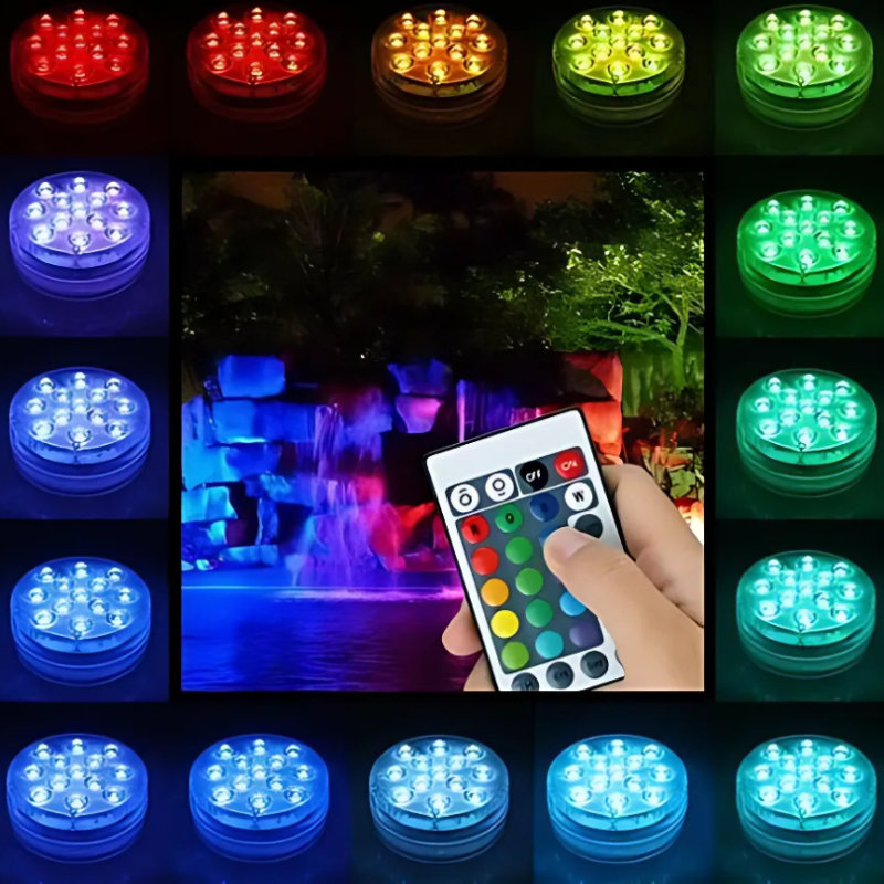 Ledsen™ PoolLights 1+1 GRATIS: Vanntette LED Basseng, Bade Og Fest Lys