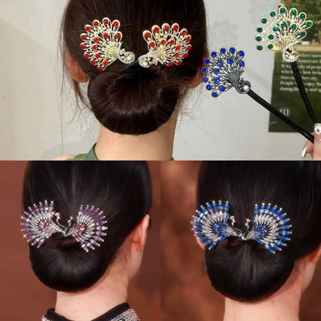 Rose® HairTie 1+1 GRATIS: Stilig Hårbånd Elegant Vintage Krystallhestehale Vri Holder