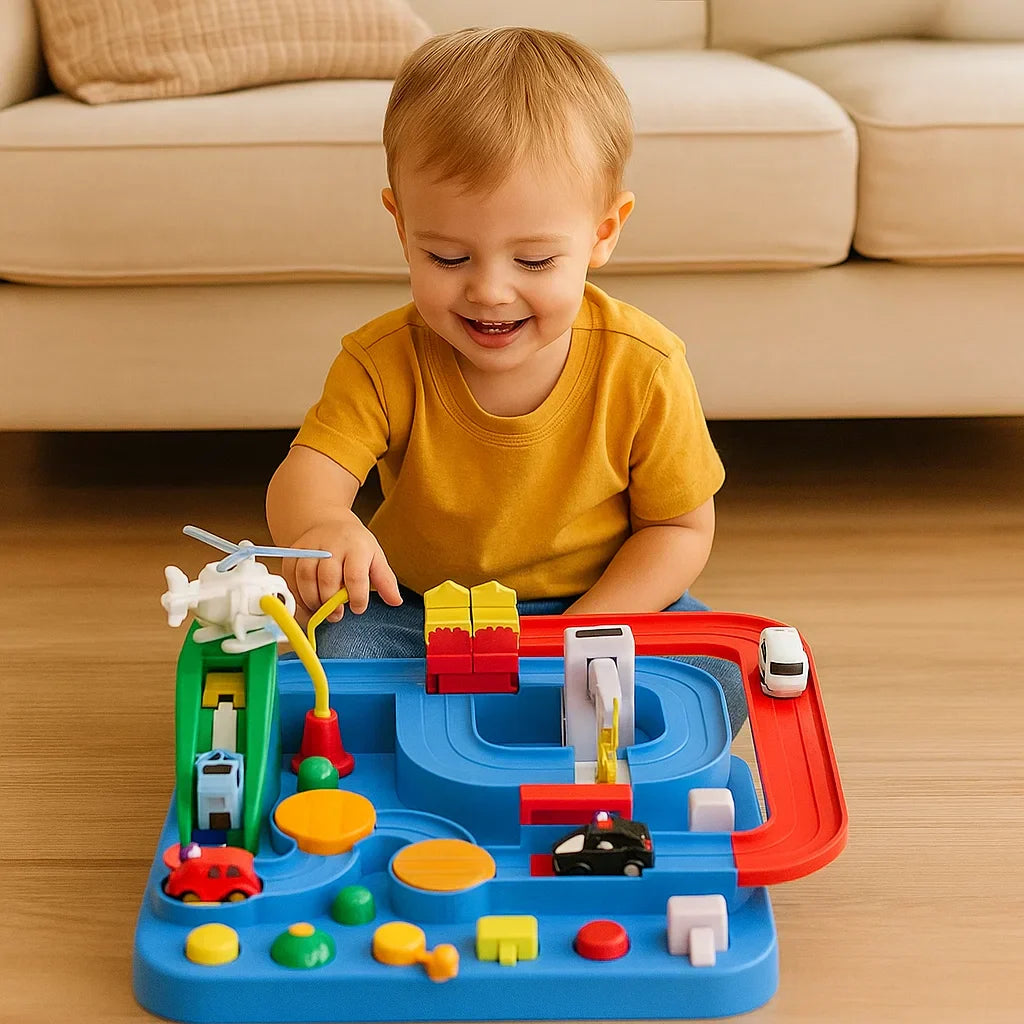 Kletshuts™ AdventureTrack: Interaktiv Lærerikt Bil Eventyr Spor