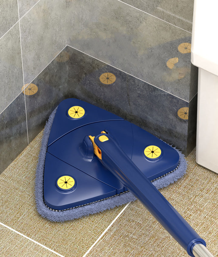 Cleaner Pro° TriangleMop: Lang Håndtak Justerbar Trekant 360 Rengjøring Mopp